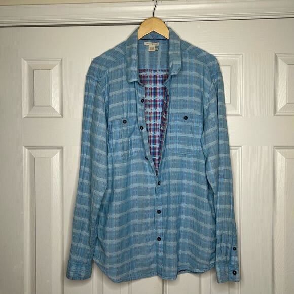 Carbon 2 Cobalt Size Large Cotton Button Down - Picture 1 of 9